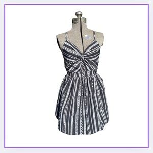 Black and White Striped Women's Dress